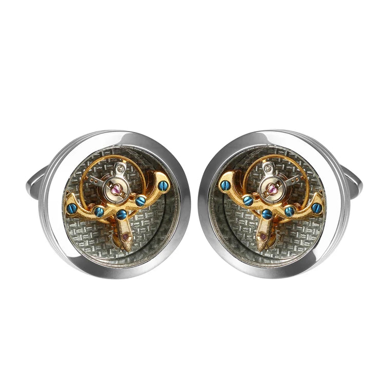 Men's High-Quality Tourbillon Cufflinks for Weddings