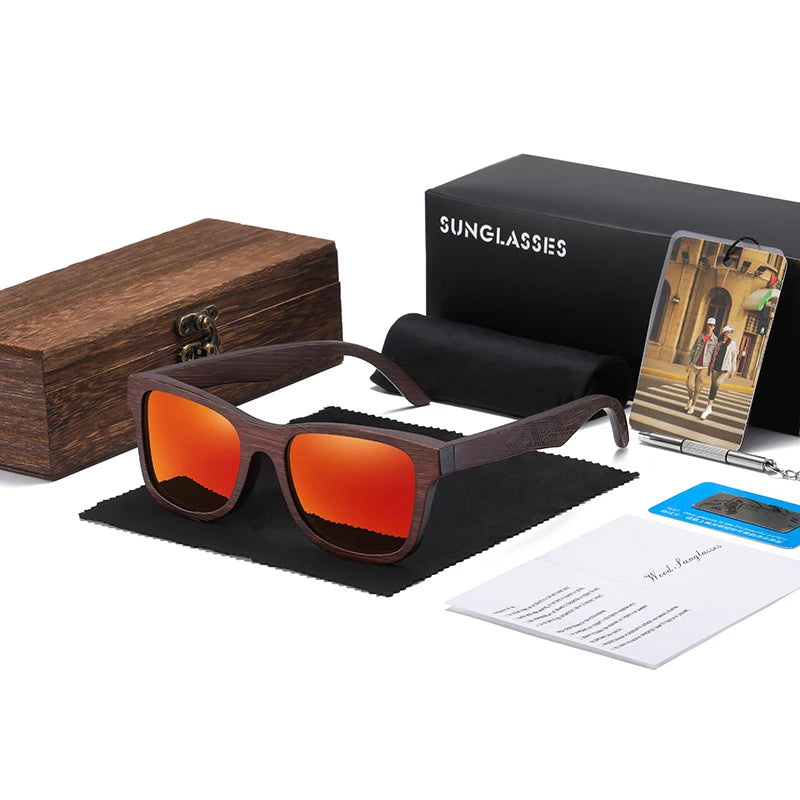 Bamboo Polarized Sunglasses with Gift Box