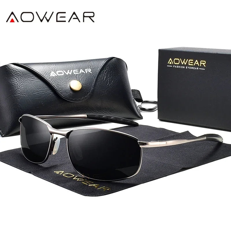 AOWEAR Polarized Retro Sunglasses for Men & Women