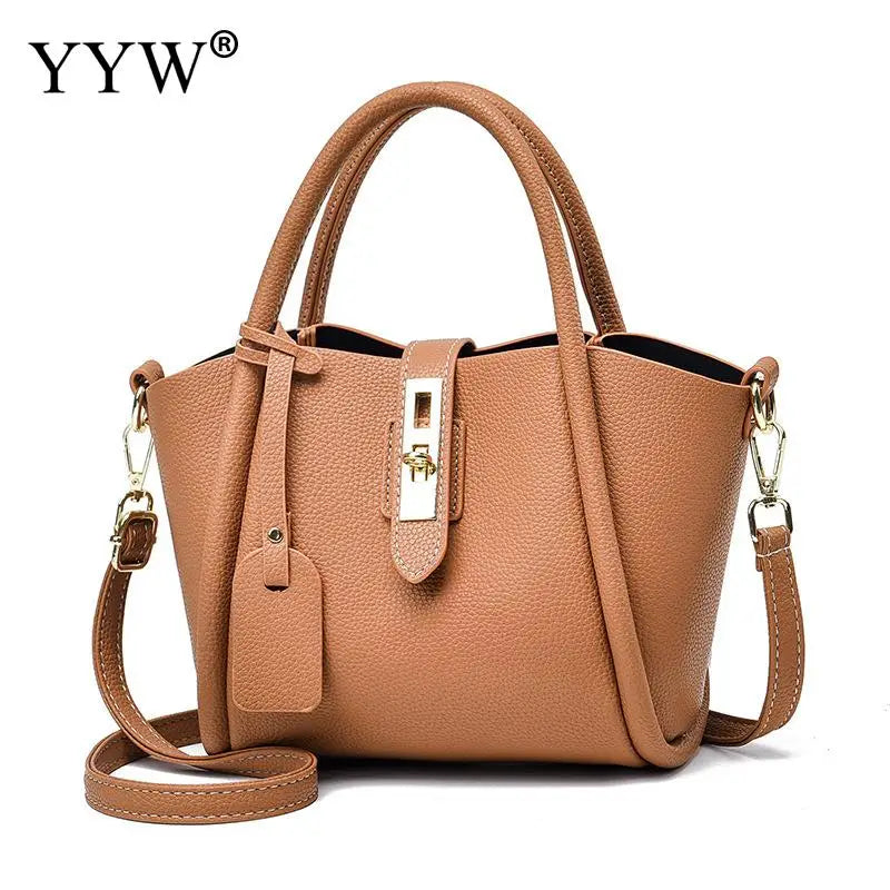 Elegant Lychee Pattern PU Leather Tote for Women