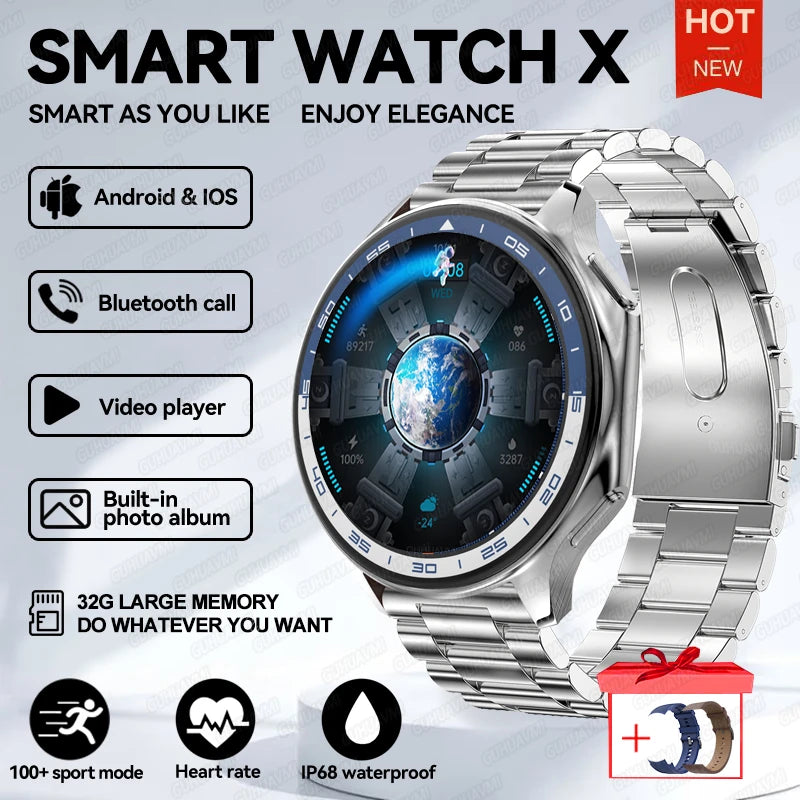 Smartwatch AMOLED 32GB Bluetooth Heart Rate Monitor