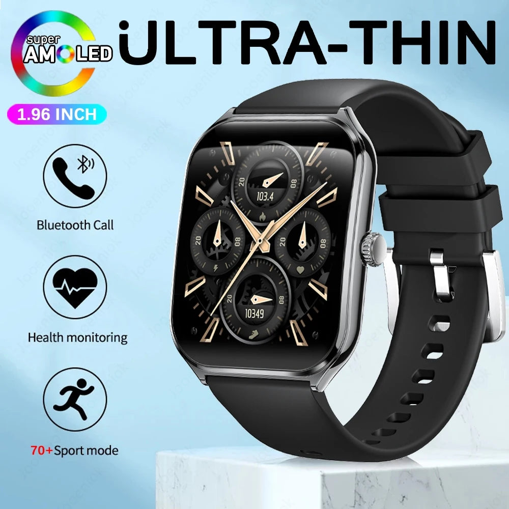 Ultra-Slim AMOLED Smartwatch 1.96" with Bluetooth Calls