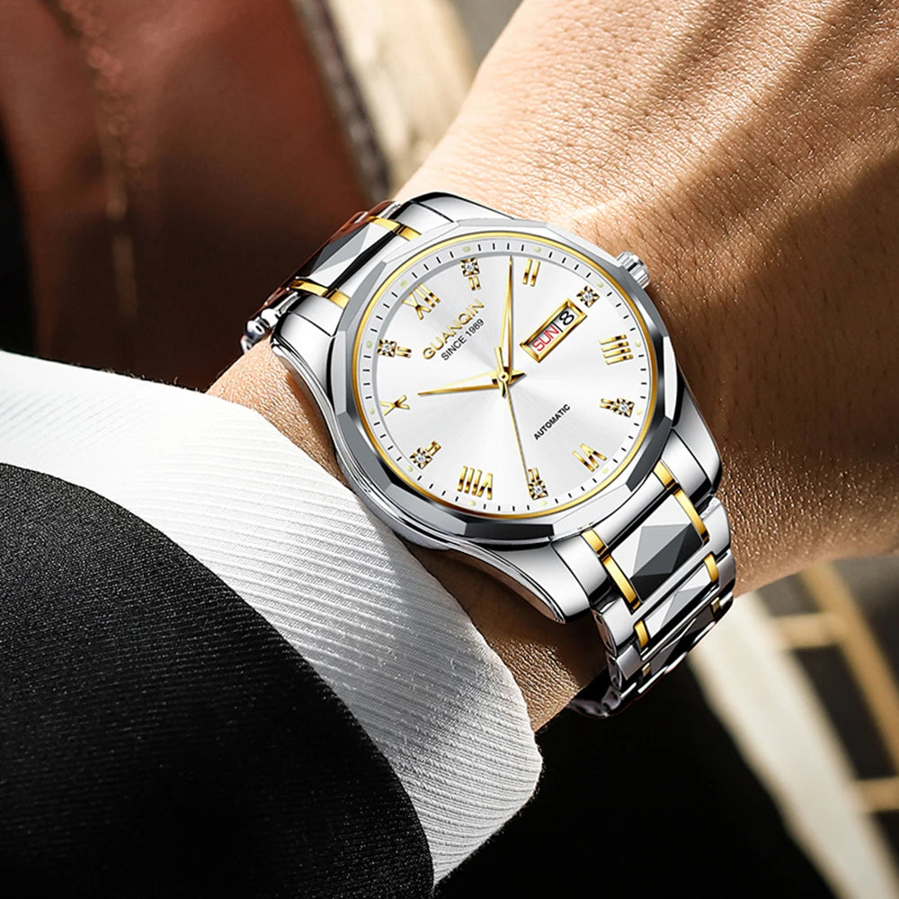 Men's Tungsten Steel Luminous Mechanical Watch