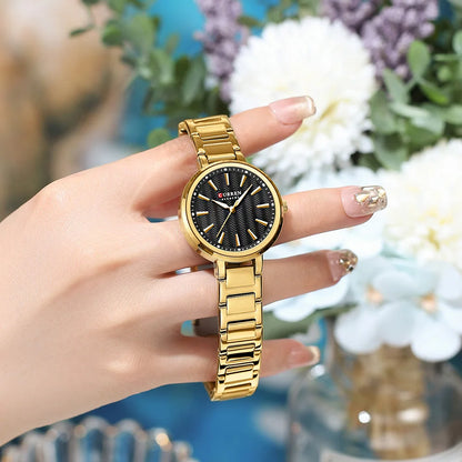 CURREN Luxury Women's Watch 32mm Fashionable Stainless Steel Girl Clock Outdoor Travel Women Wrist Watches