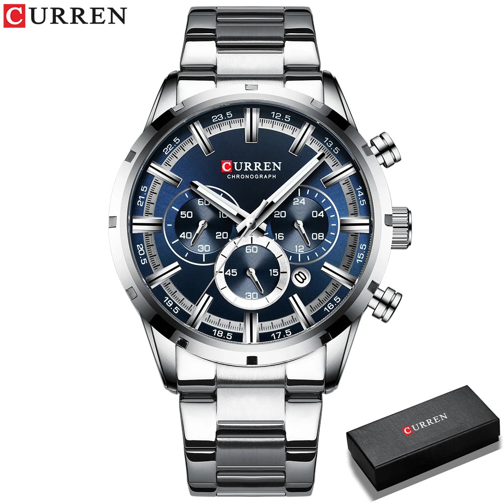 Luxury CURREN Men's Waterproof Chronograph Watch