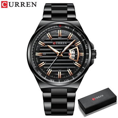 CURREN Men's Fashion Quartz Watch - Stainless Steel
