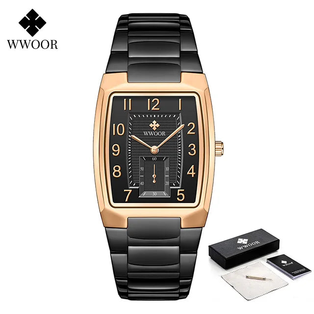 WWOOR Luxury Gold Quartz Watch with Date Display