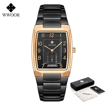 WWOOR Luxury Gold Quartz Watch with Date Display