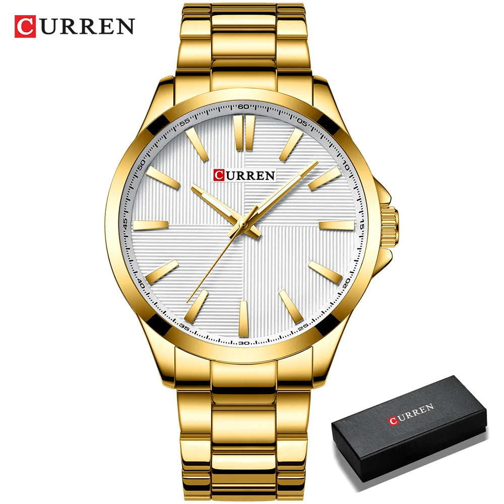 CURREN Luxury Waterproof Stainless Steel Watch