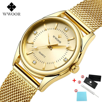 WWOOR Rose Gold Luxury Diamond Women's Watch