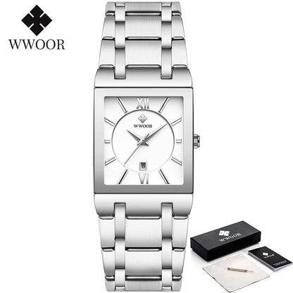 WWOOR Men's Luxury Golden Quartz Watch