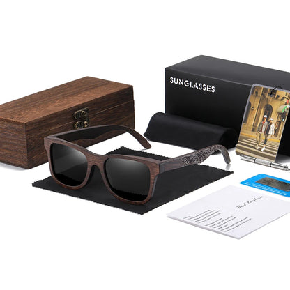 Vintage Wooden Polarized Sunglasses