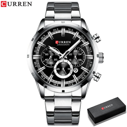 Luxury CURREN Men's Waterproof Chronograph Watch