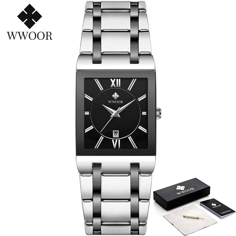 WWOOR Men's Luxury Golden Quartz Watch