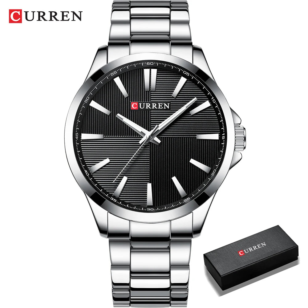 CURREN Luxury Waterproof Stainless Steel Watch