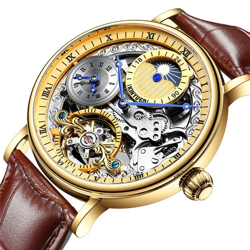 Kinyued Automatic Skeleton Tourbillon Watch - Luxury Precision