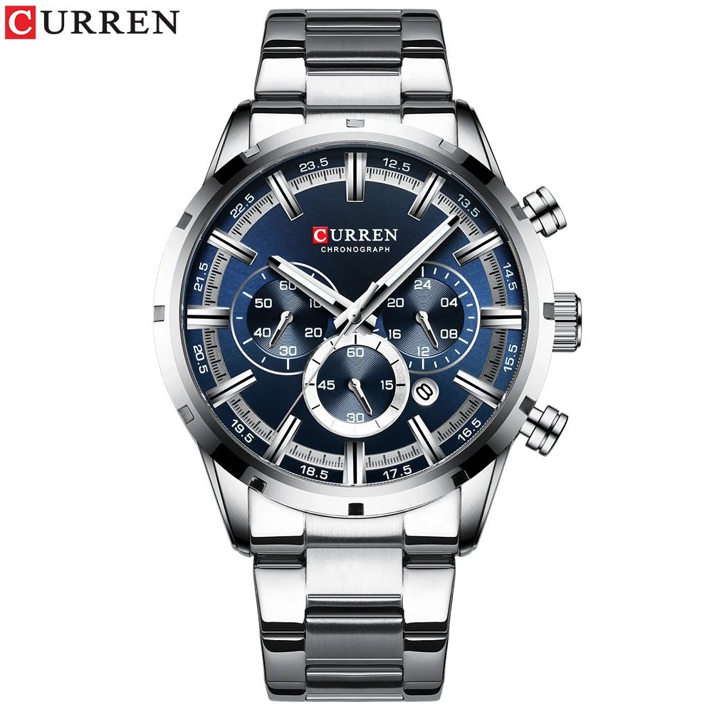 Luxury CURREN Men's Waterproof Chronograph Watch