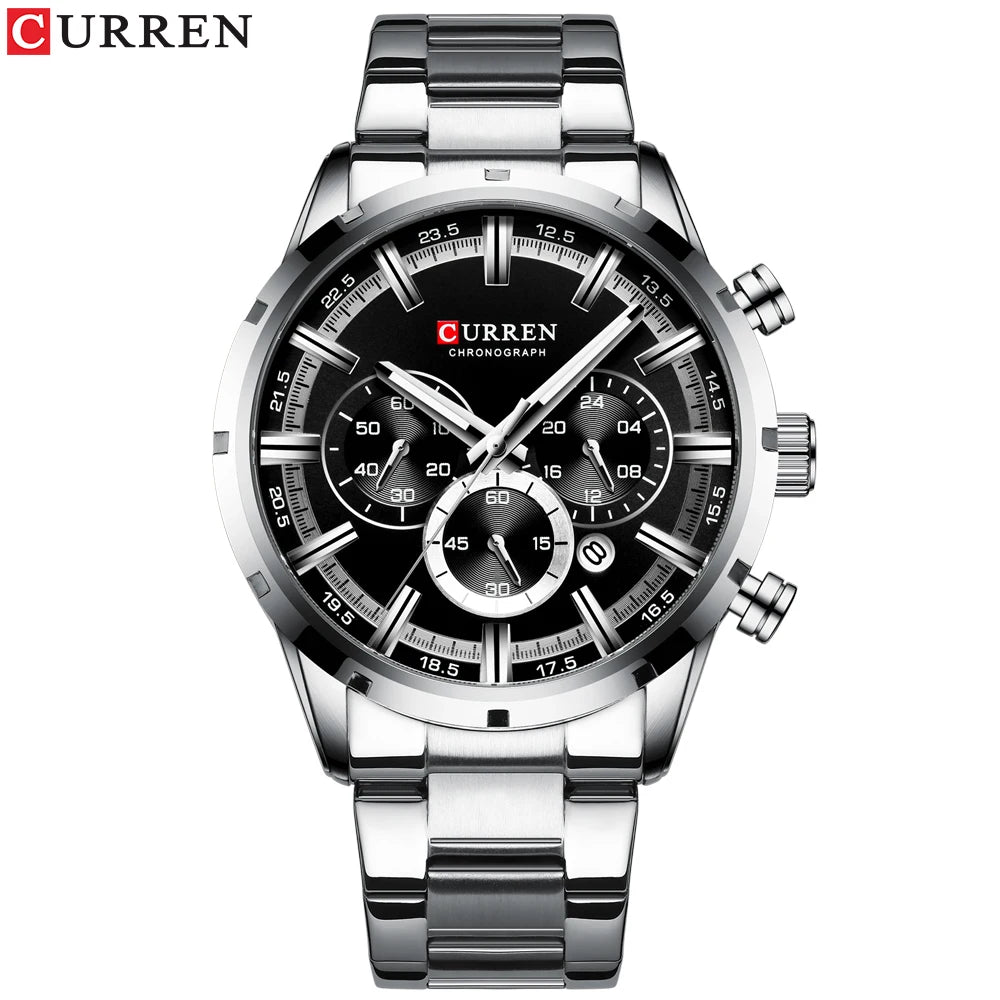 Luxury CURREN Men's Waterproof Chronograph Watch