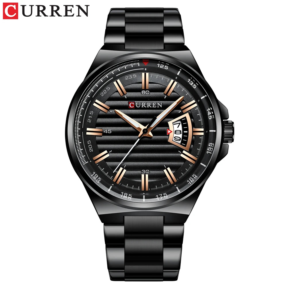 CURREN Men's Fashion Quartz Watch - Stainless Steel
