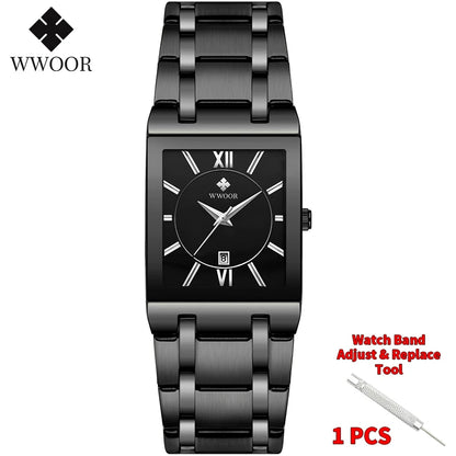WWOOR Men's Luxury Golden Quartz Watch