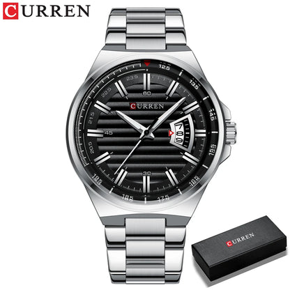 CURREN Men's Fashion Quartz Watch - Stainless Steel
