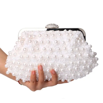 Strass pérola bolsa feminina sacos de embreagem saco de noite moda bolsa das mulheres embreagem luxo para sacos de casamento festa branco