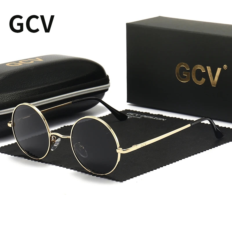 GCV Steampunk Polarized Vintage Sunglasses UV400