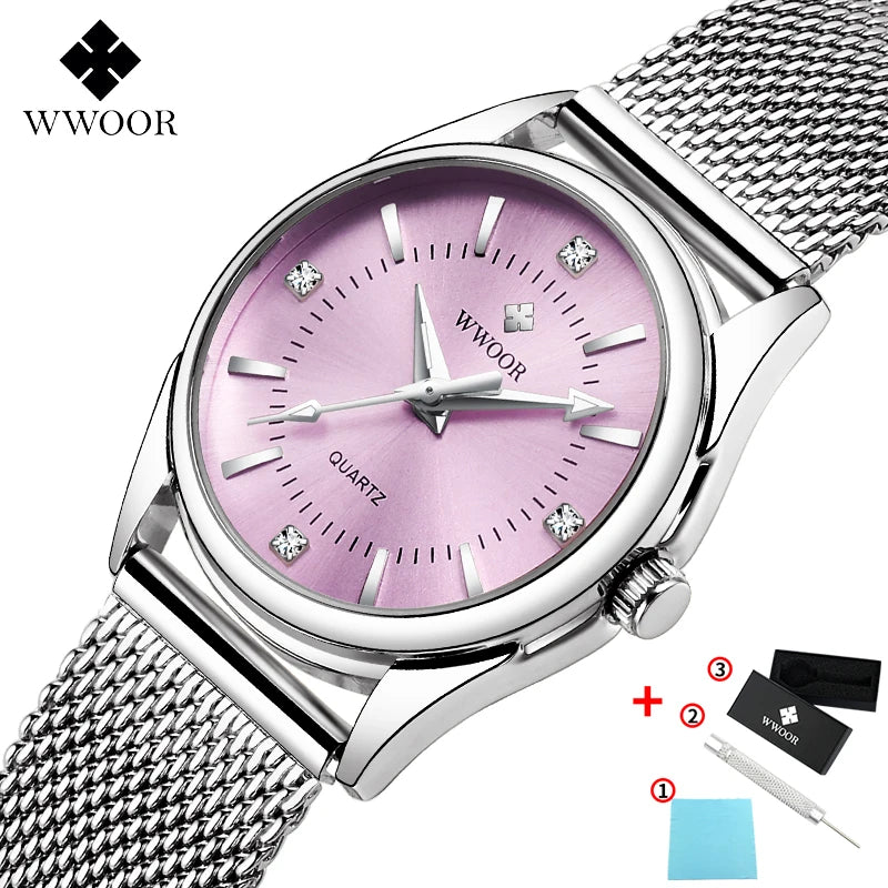 WWOOR Rose Gold Luxury Diamond Women's Watch