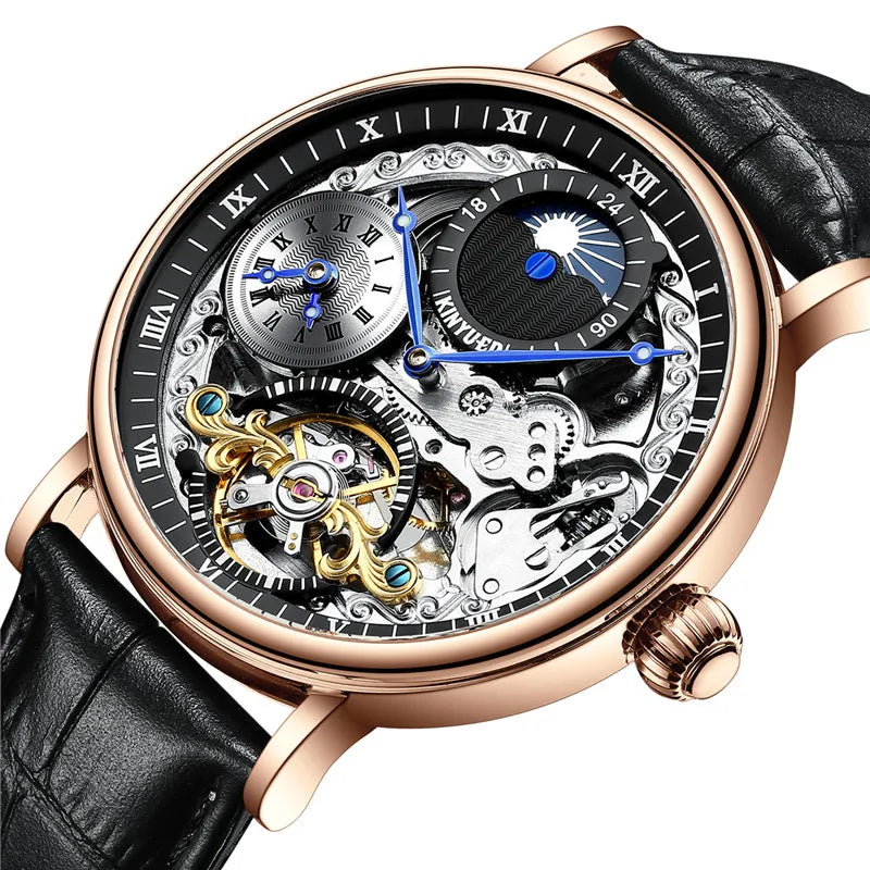 Kinyued Automatic Skeleton Tourbillon Watch - Luxury Precision