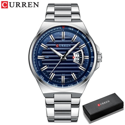 CURREN Men's Fashion Quartz Watch - Stainless Steel