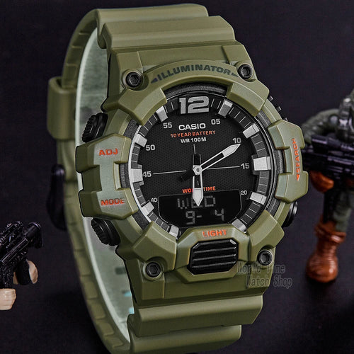 Casio relógio de pulso digital 100 metros, relógio de pulso, modelo masculino, esportivo militar, à prova d'água