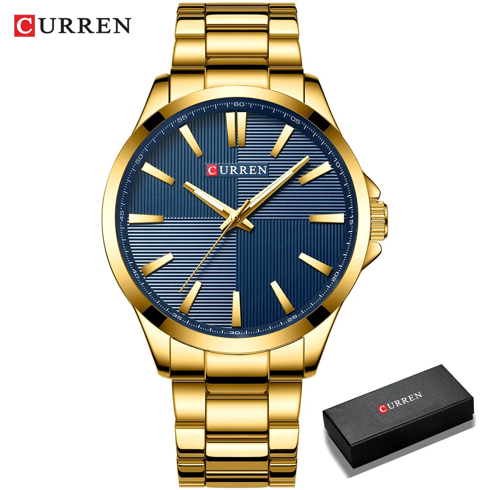 CURREN Luxury Waterproof Stainless Steel Watch