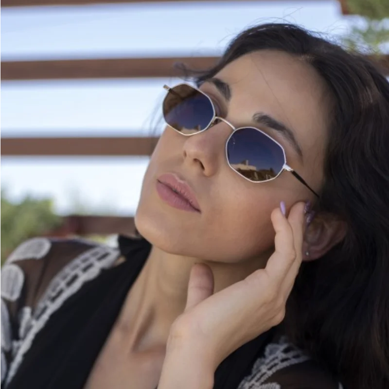 ZENOTTIC-Óculos de sol polarizados poligonais pequenos retrô para homens e mulheres, óculos de sol antirreflexo, óculos UV400, óculos para dirigir