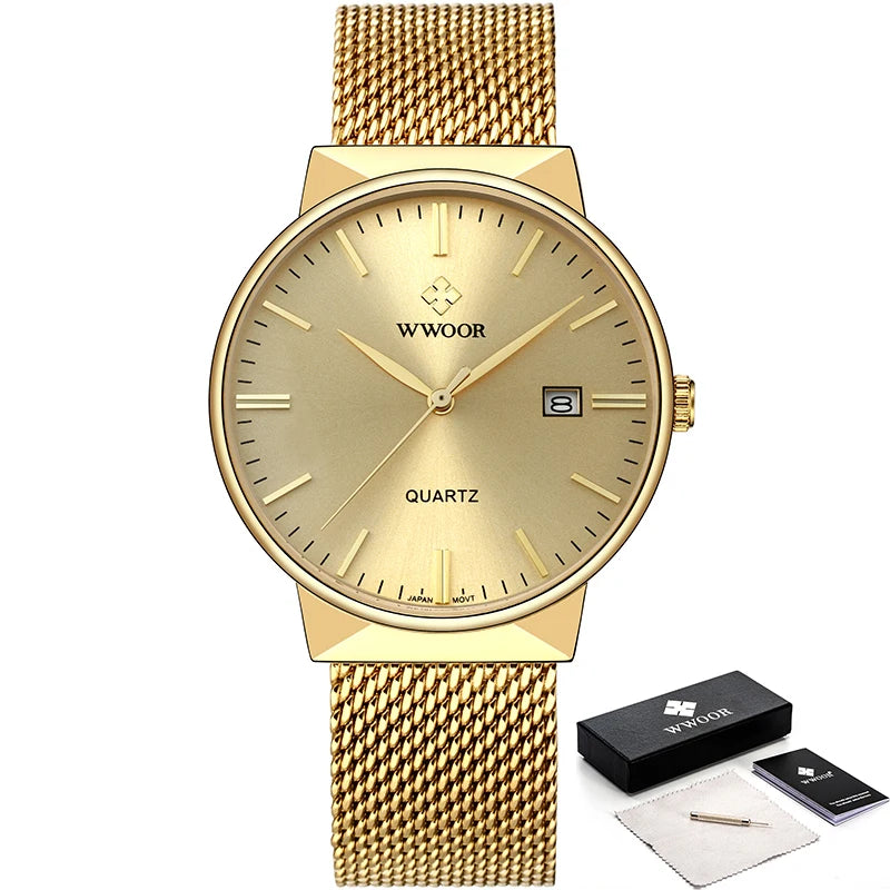 WWOOR Men's Luxury Quartz Dress Watch