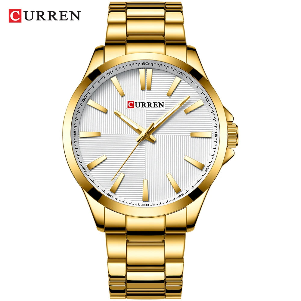 CURREN Luxury Waterproof Stainless Steel Watch