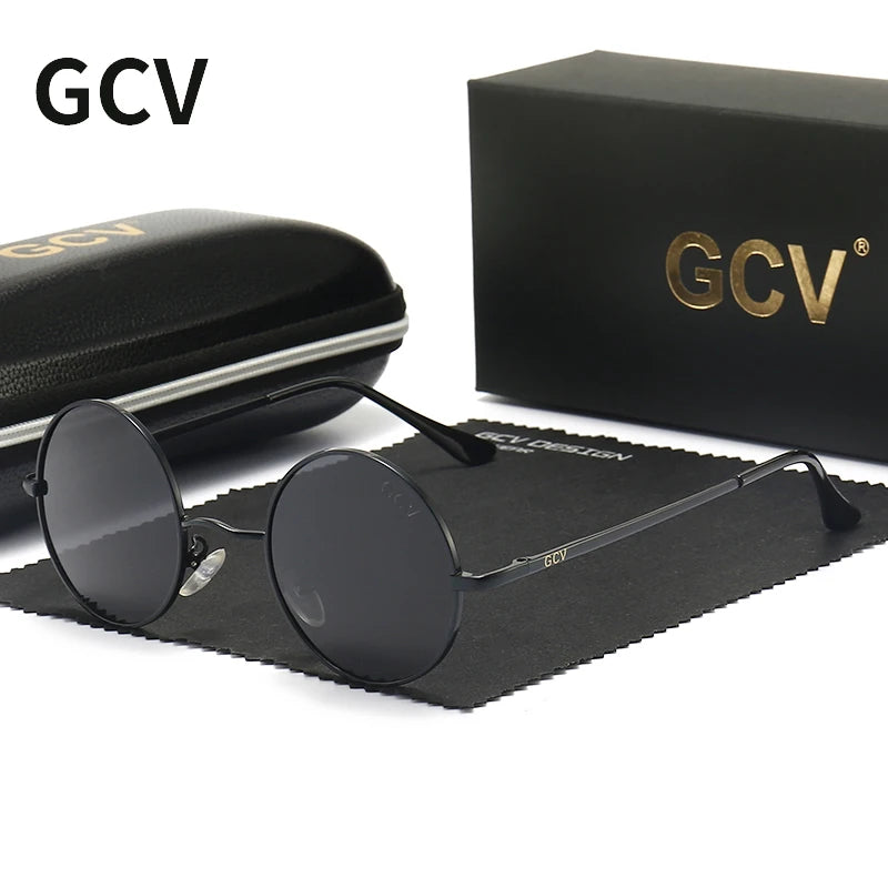 GCV Steampunk Polarized Vintage Sunglasses UV400