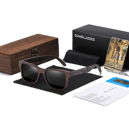 Vintage Wooden Polarized Sunglasses