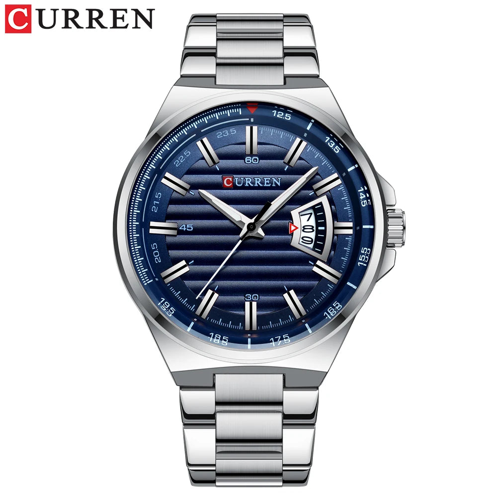 CURREN Men's Fashion Quartz Watch - Stainless Steel