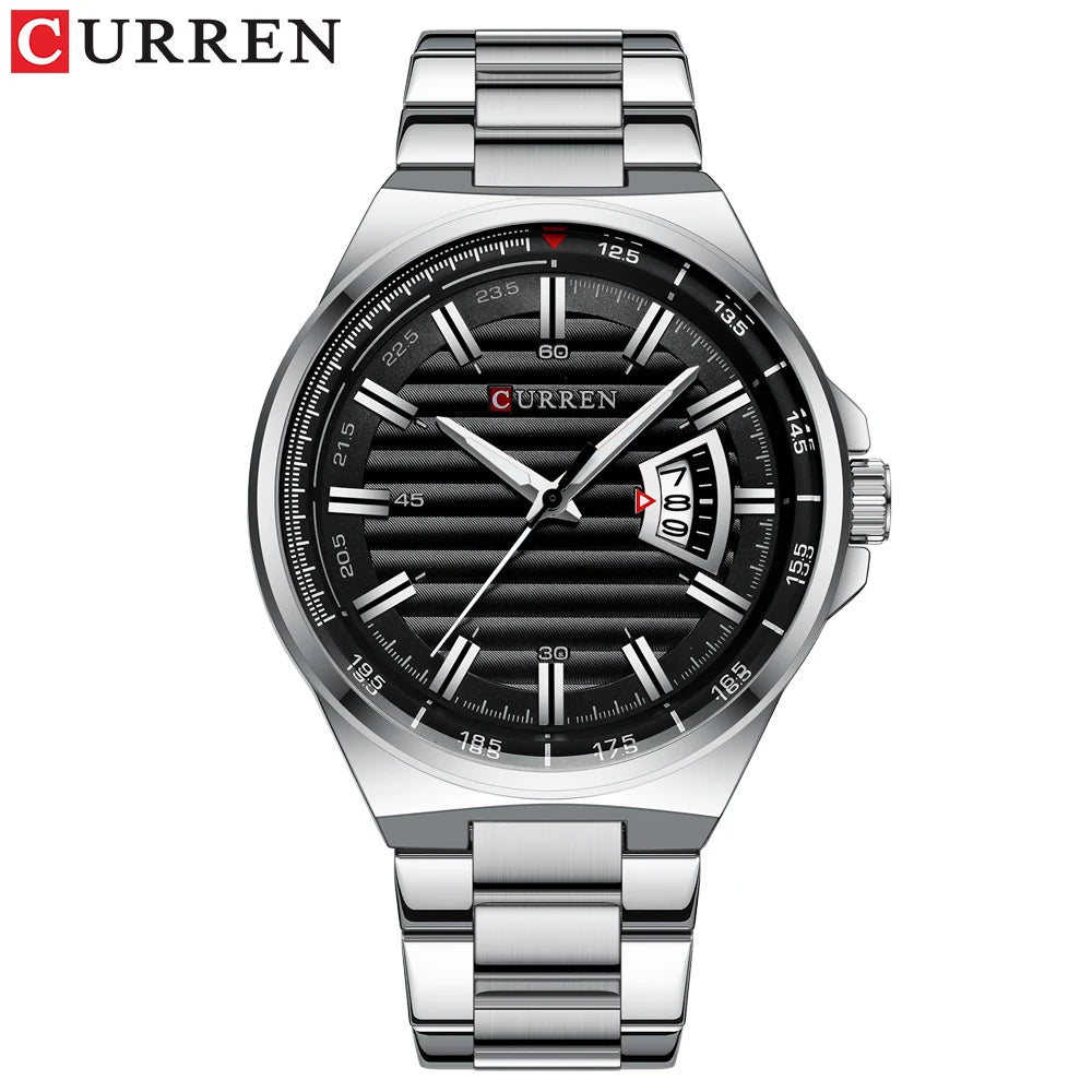 CURREN Men's Fashion Quartz Watch - Stainless Steel