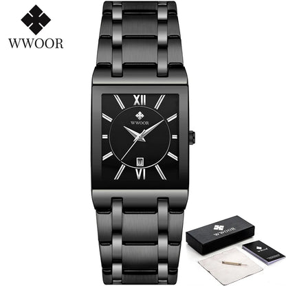 WWOOR Men's Luxury Golden Quartz Watch