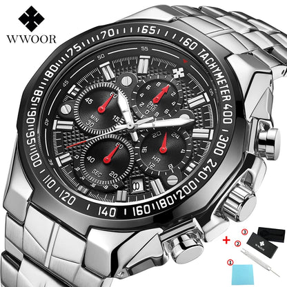 WWOOR Luxury Sport Chronograph Watch for Men