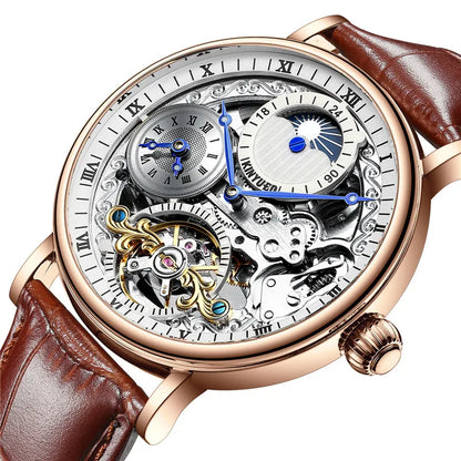 Kinyued Automatic Skeleton Tourbillon Watch - Luxury Precision