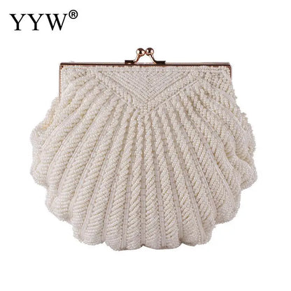 Elegant Pearl Beaded Evening Clutch for Women