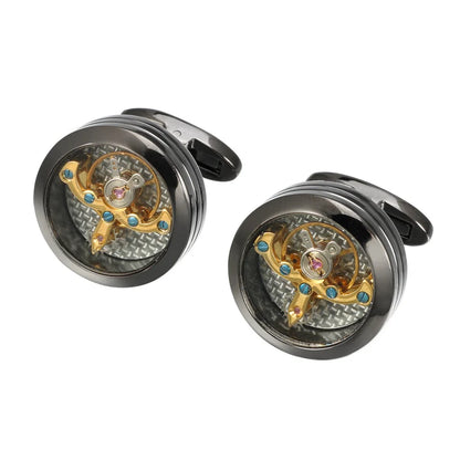 Men's High-Quality Tourbillon Cufflinks for Weddings