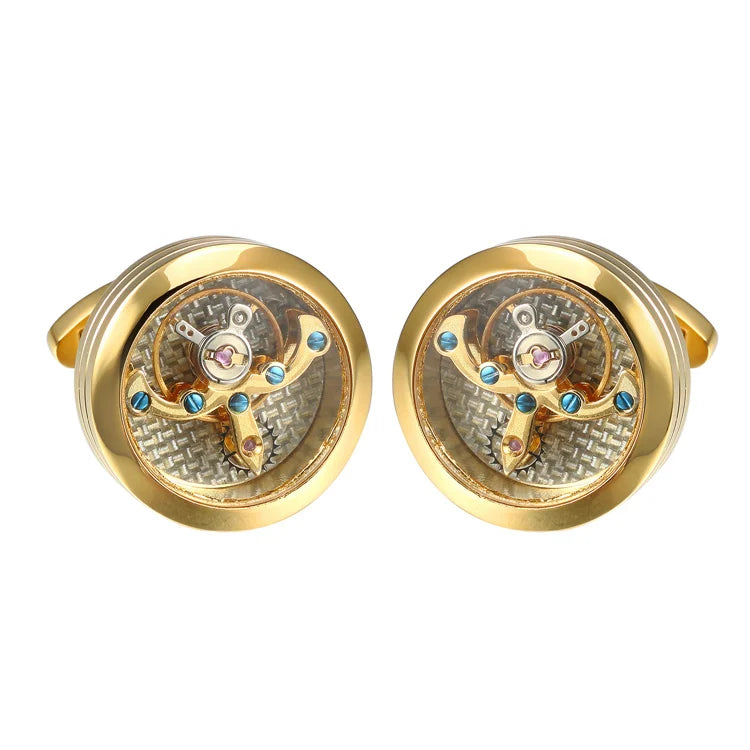Men's High-Quality Tourbillon Cufflinks for Weddings