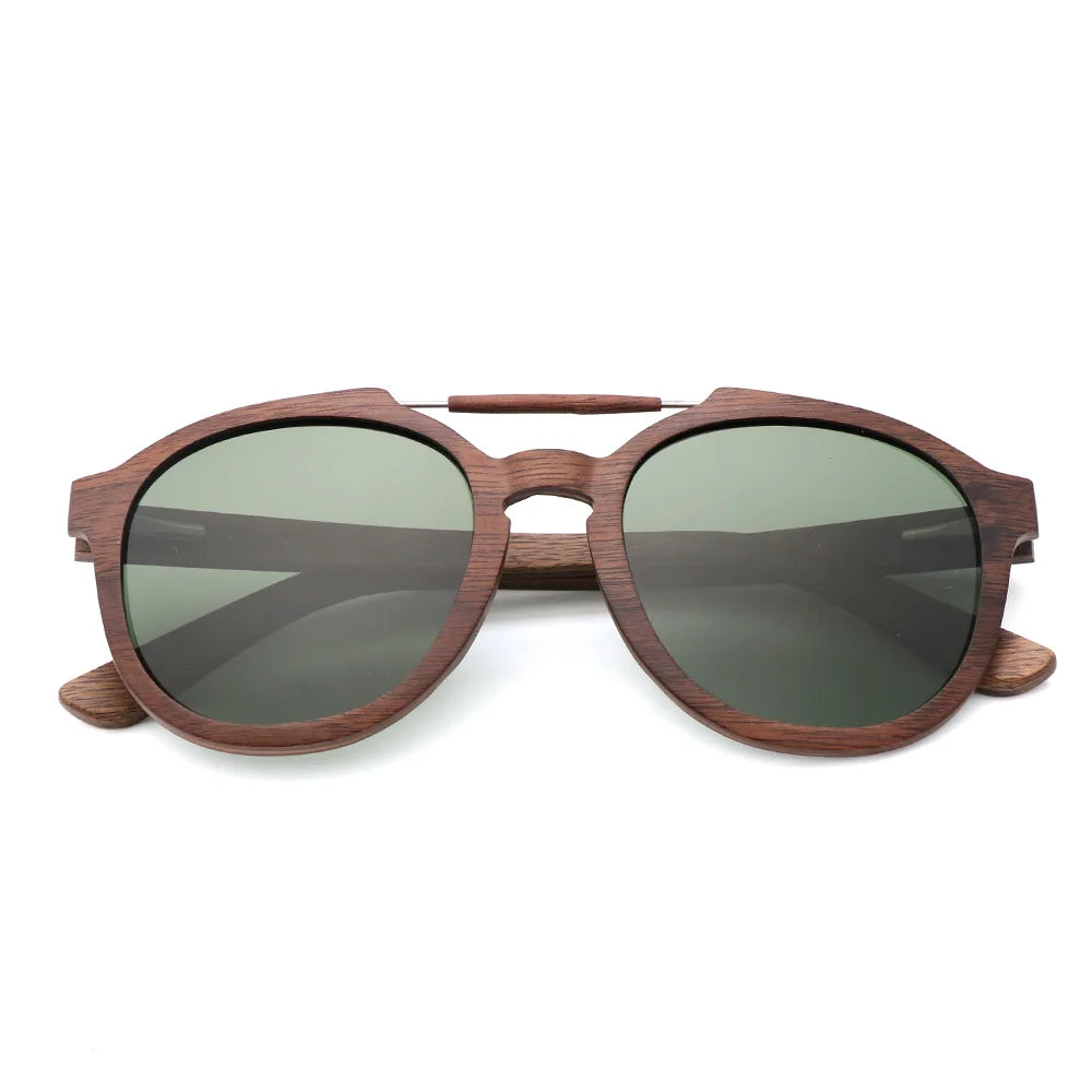 Elegant Bamboo Frame Polarized Sunglasses