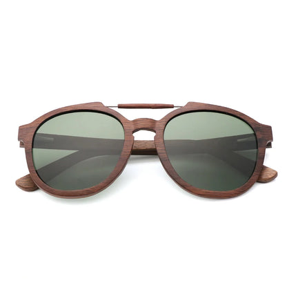 Elegant Bamboo Frame Polarized Sunglasses