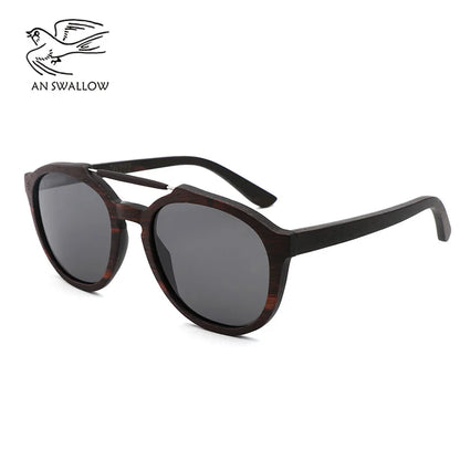 Nova tendência clássica óculos de sol de madeira armação elíptica moda cavalheiros e femininos óculos de sol lente tac uv400