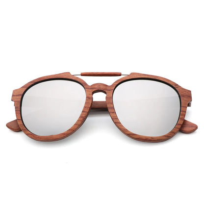 Elegant Bamboo Frame Polarized Sunglasses