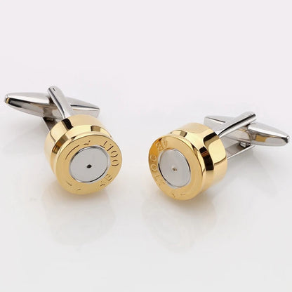 Gold Bullet Cufflinks for Men - Elegant and Stylish